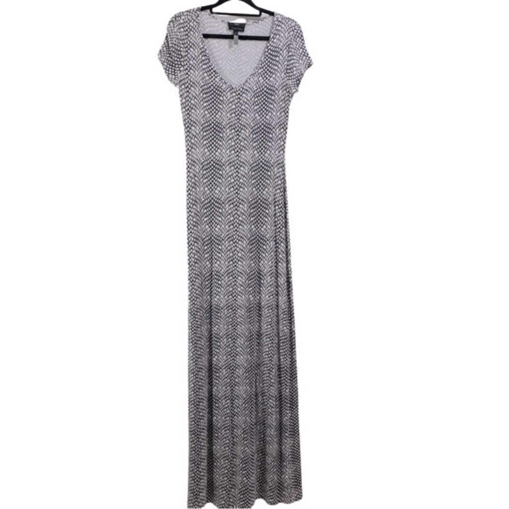 Tart Collection Women Soft Maxi Dress Size S Color Black/Gray/White